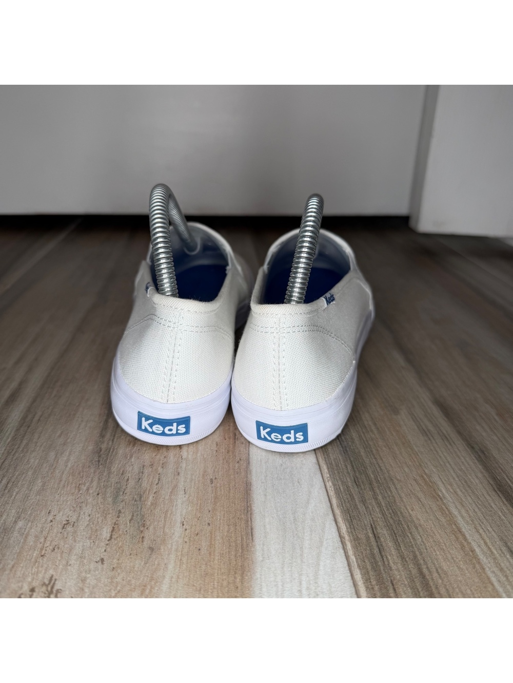 Keds Double Decker Canvas Slip On Sneaker Shoes White Womens Sz 8 WF61020 - Picture 5 of 9